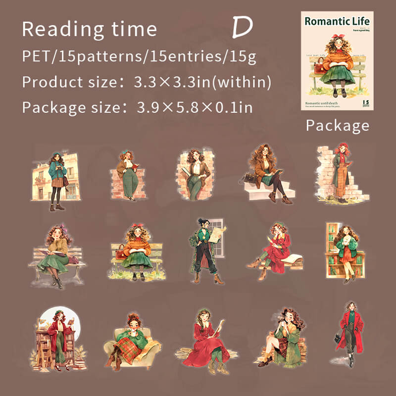 Romantic Life Stickers | 15 PCS