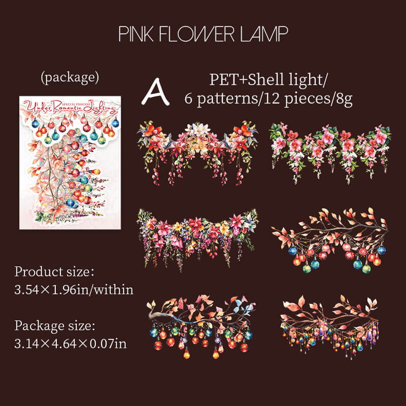 Romantic Lighting Stickers | 12 PCS