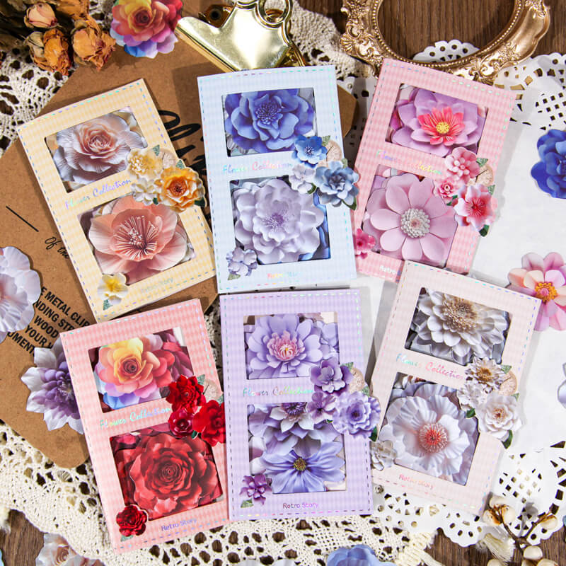 Scrapbook Decor Flower Stickers | 30 PCS