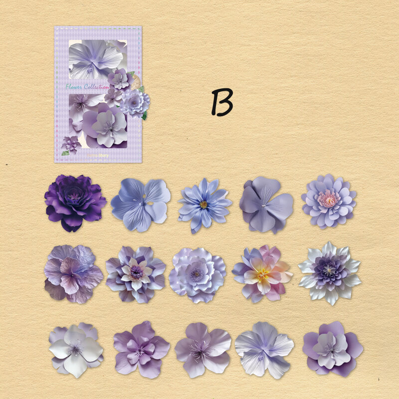 Scrapbook Decor Flower Stickers | 30 PCS