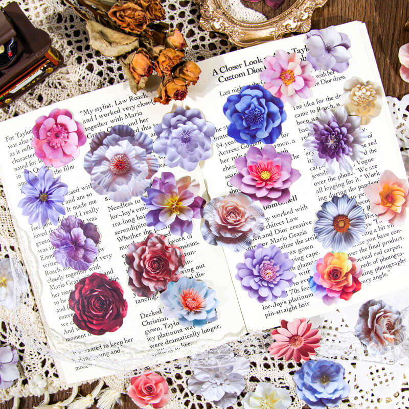 Scrapbook Decor Flower Stickers | 30 PCS