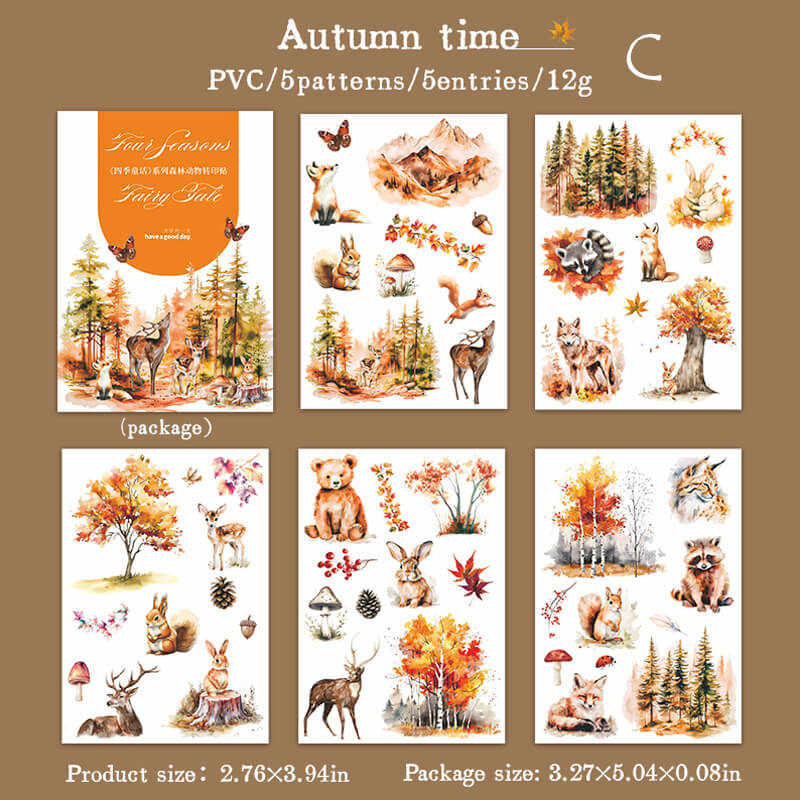 Seasonal Forest Transfer Stickers | 5 PCS