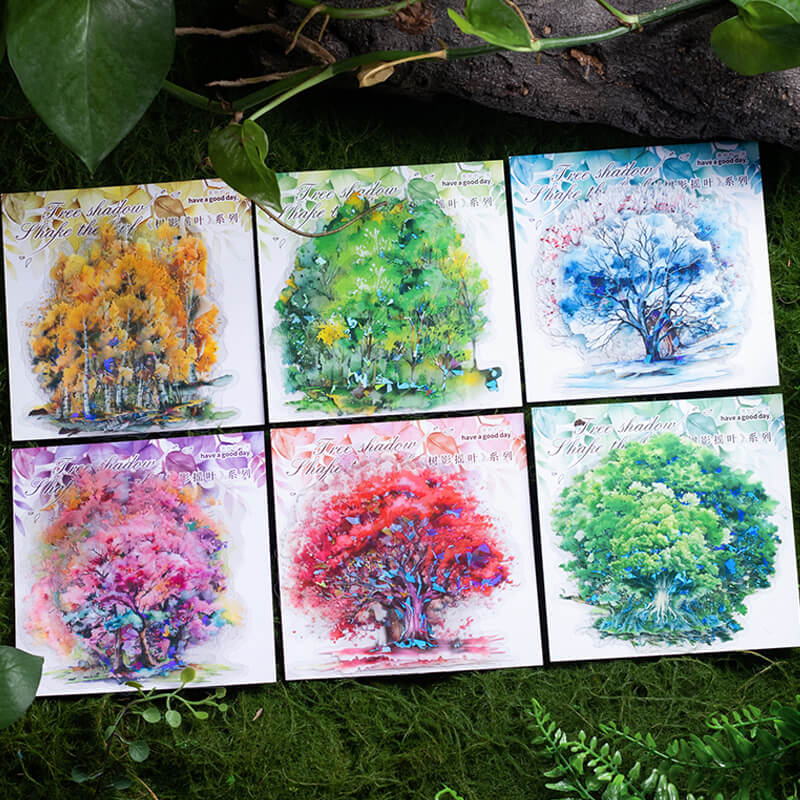 Seasons Trees Stickers | 10 PCS