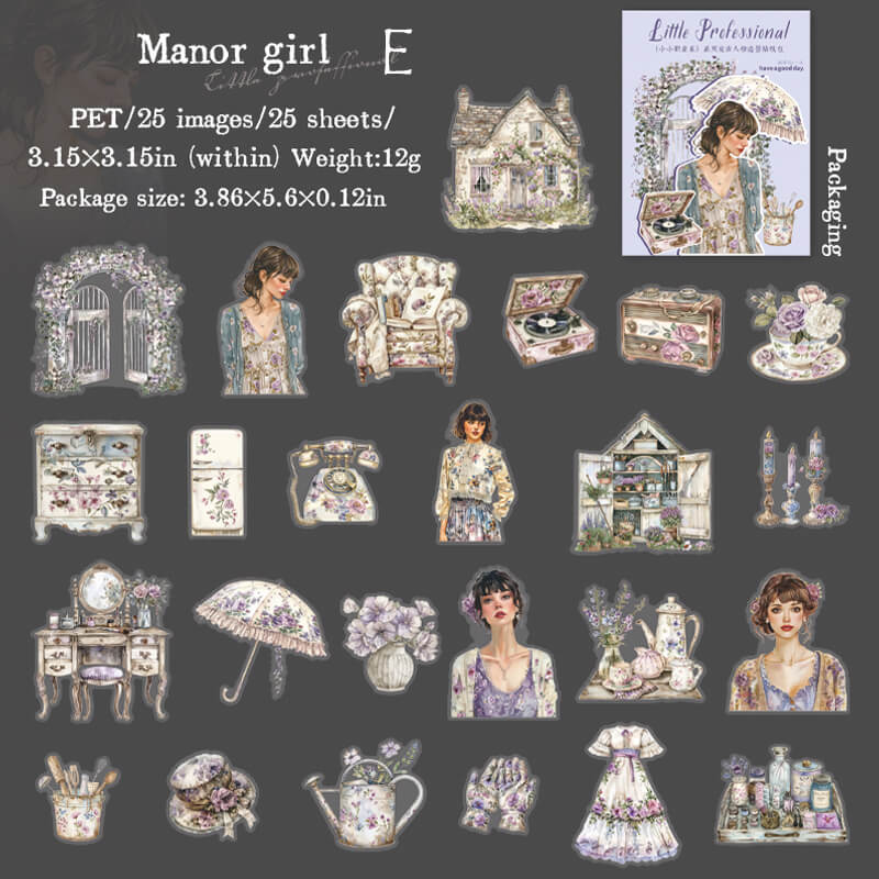 Sewing Girl Stickers | 25 PCS