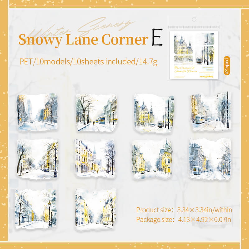 Snow Cabin Stickers | 10 PCS