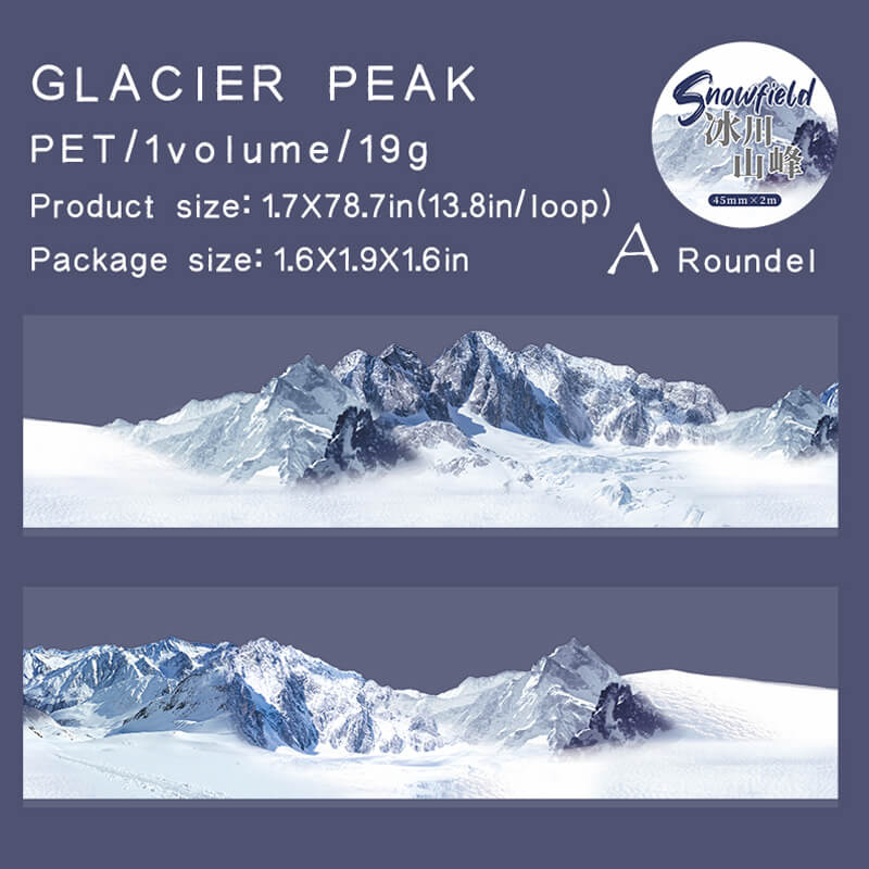 Snow Mountain PET Tape | 1 Roll