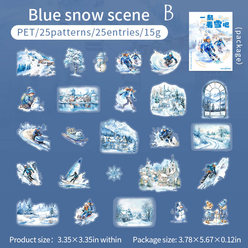 Snow Scenery Stickers | 25 PCS