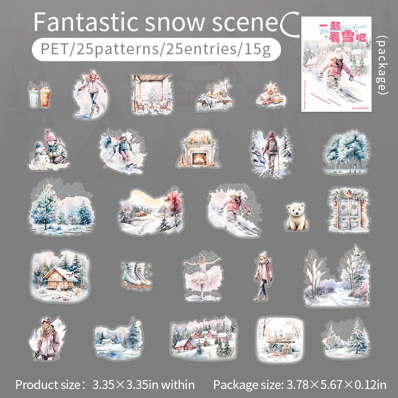 Snow Scenery Stickers | 25 PCS