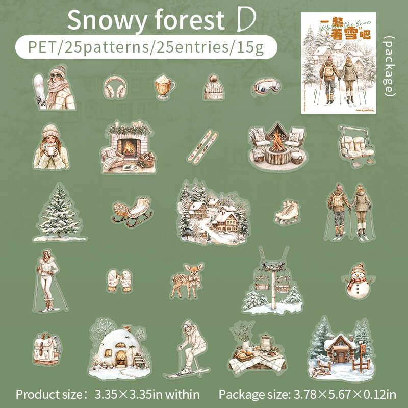 Snow Scenery Stickers | 25 PCS