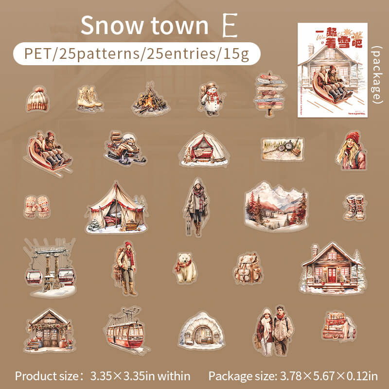 Snow Scenery Stickers | 25 PCS