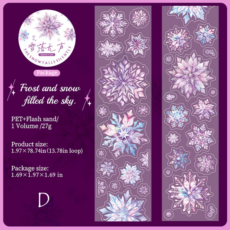 Snowflakes PET Tape | 1 Roll