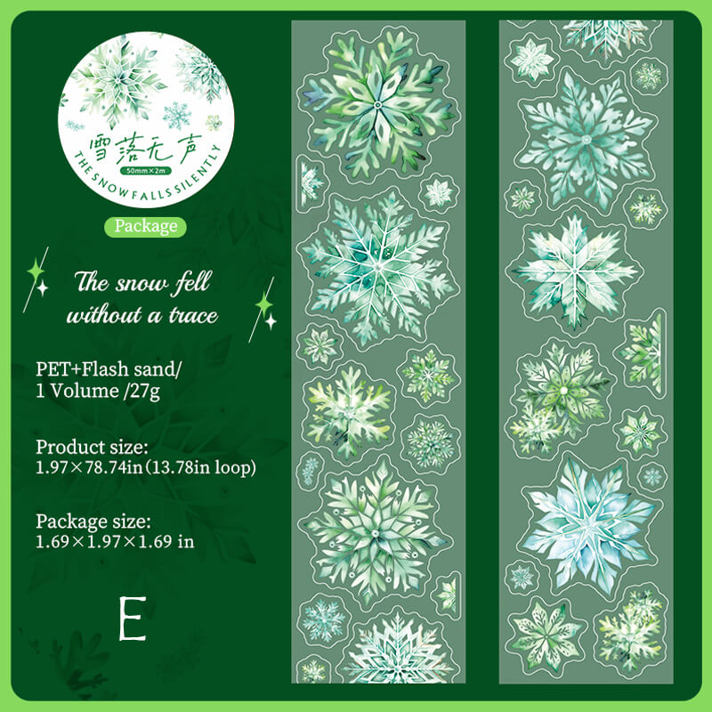 Snowflakes PET Tape | 1 Roll