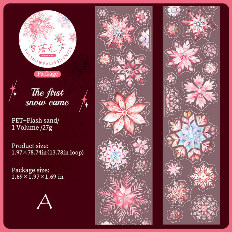 Snowflakes PET Tape | 1 Roll