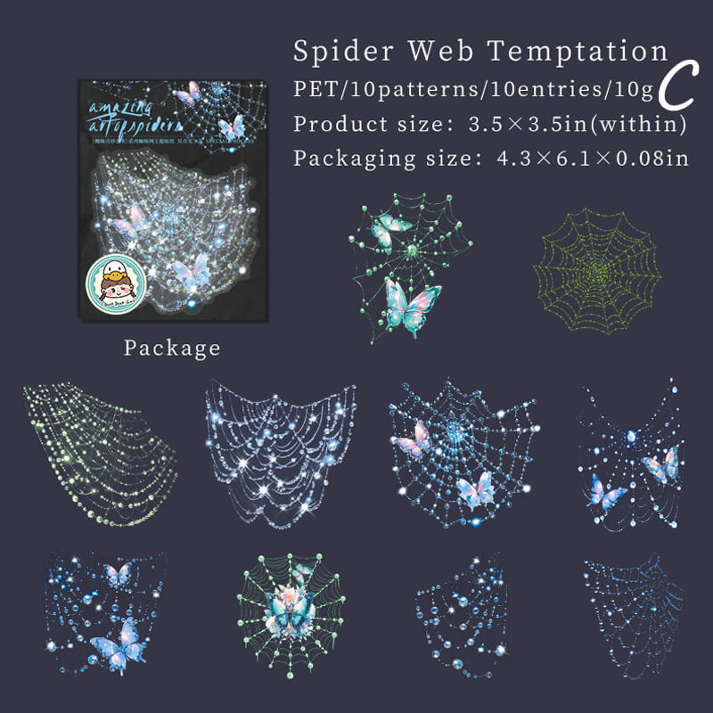 Spider Web Stickers | 10 PCS