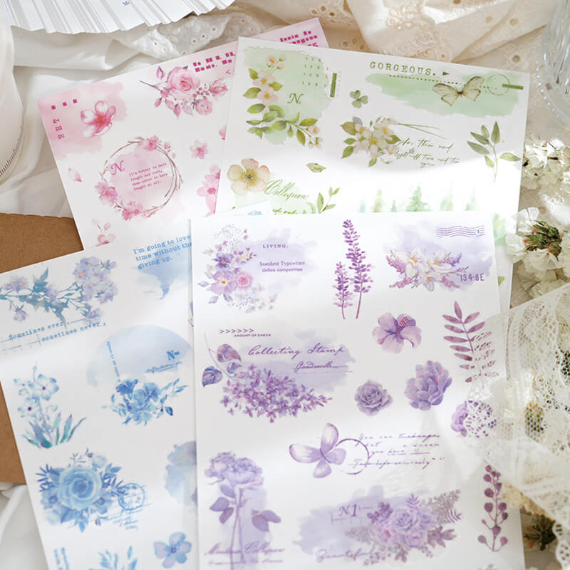 Spring Flowers Transfer Stickers | 2 Sheets