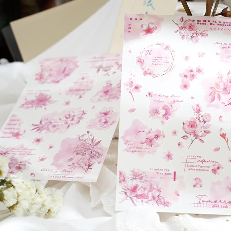 Spring Flowers Transfer Stickers | 2 Sheets