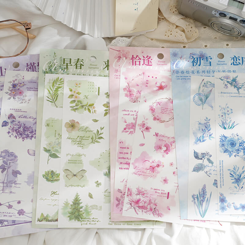 Spring Flowers Transfer Stickers | 2 Sheets