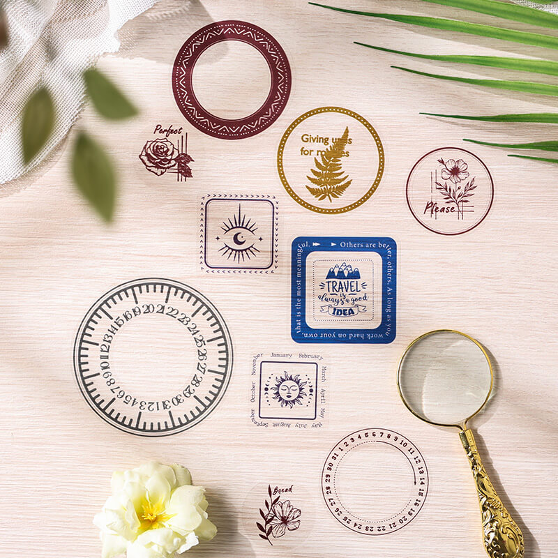 Square and Circle Stickers | 12 PCS