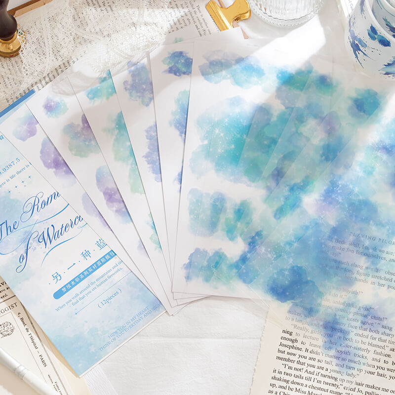 Starlight Watercolor Stickers | 12 PCS