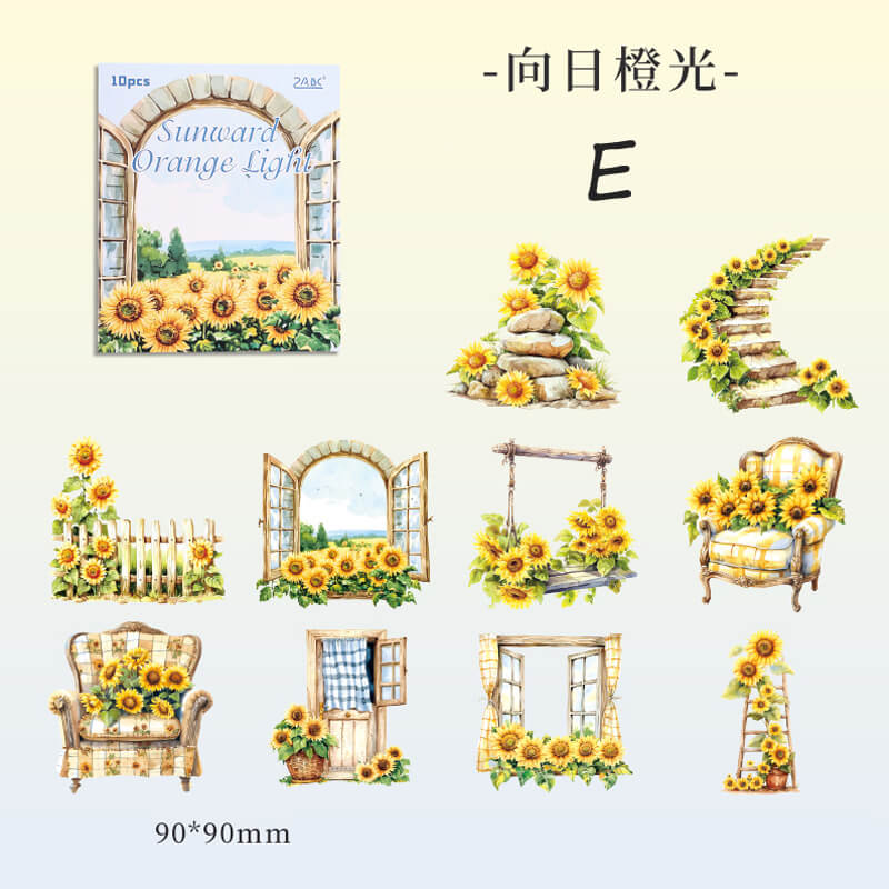 Summer Garden Stickers | 10 PCS