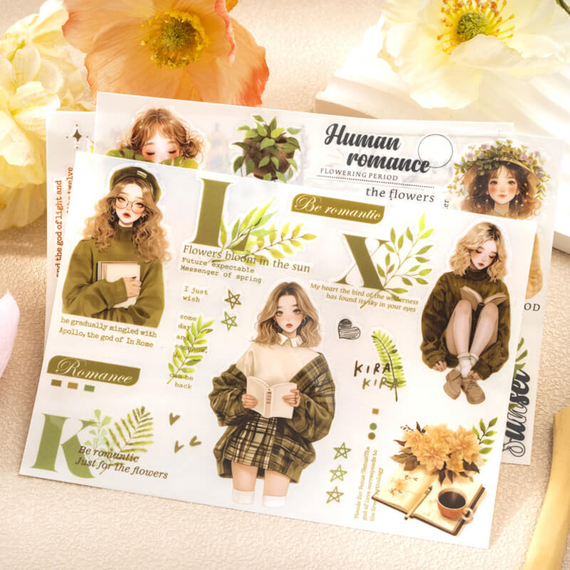 Sunflower Girl Transfer Stickers | 2 Sheets