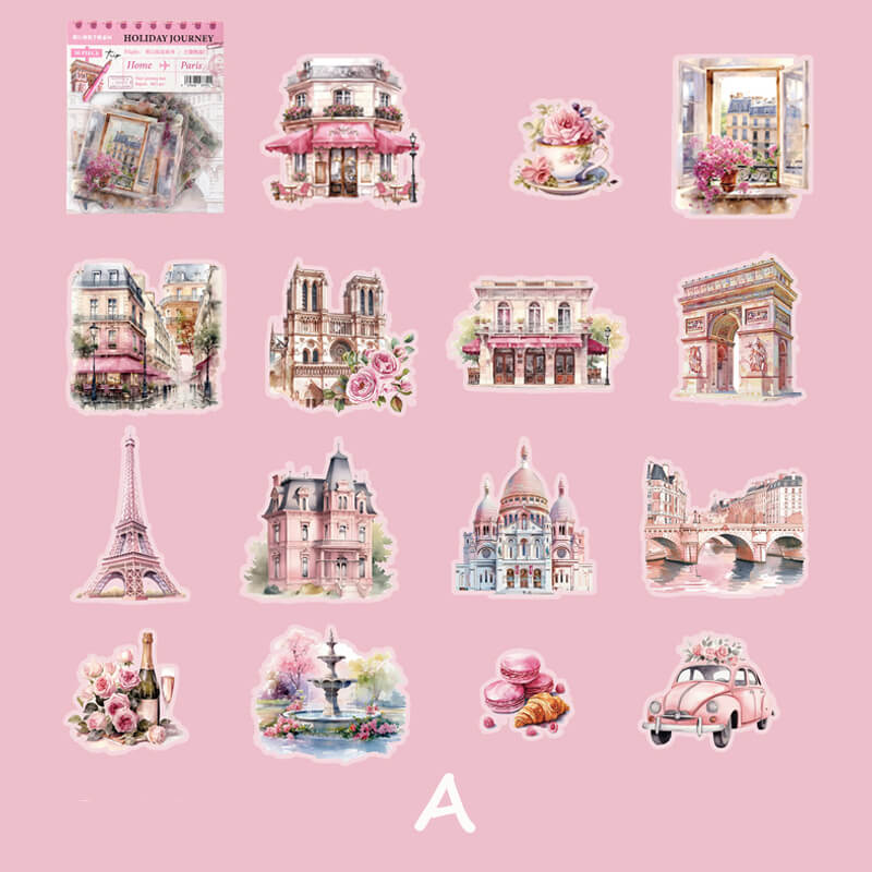 Tourist Architecture Stickers | 30 PCS