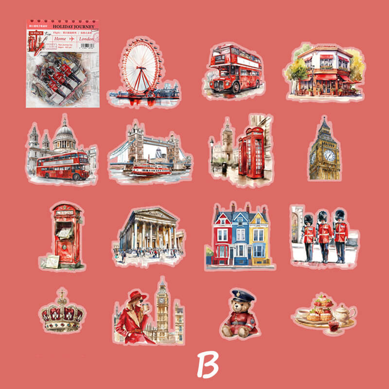 Tourist Architecture Stickers | 30 PCS