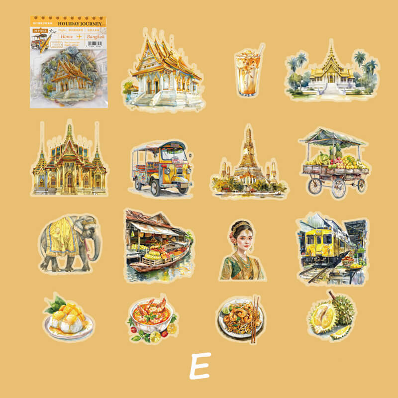 Tourist Architecture Stickers | 30 PCS