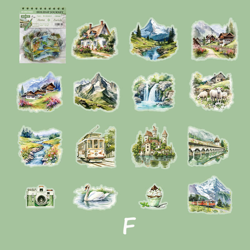 Tourist Architecture Stickers | 30 PCS