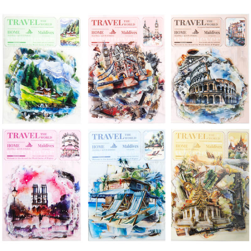 Travel Around the World Sticker | 20 PCS