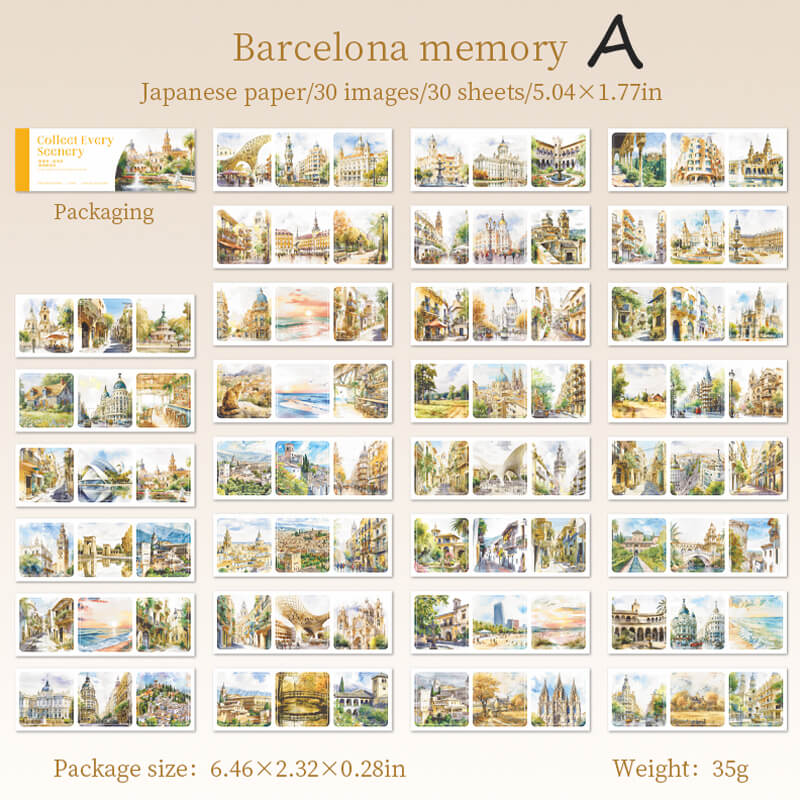 Travel Scenery Sticker | 30 PCS