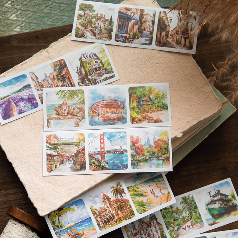 Travel Scenery Sticker | 30 PCS