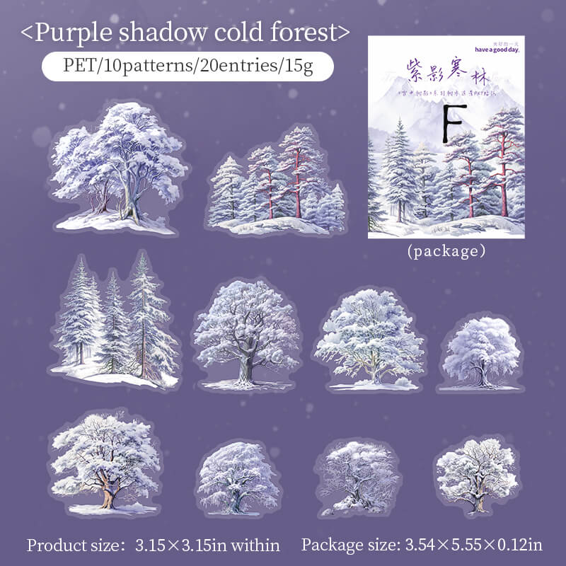 Tree In The Snow Stickers | 20 PCS