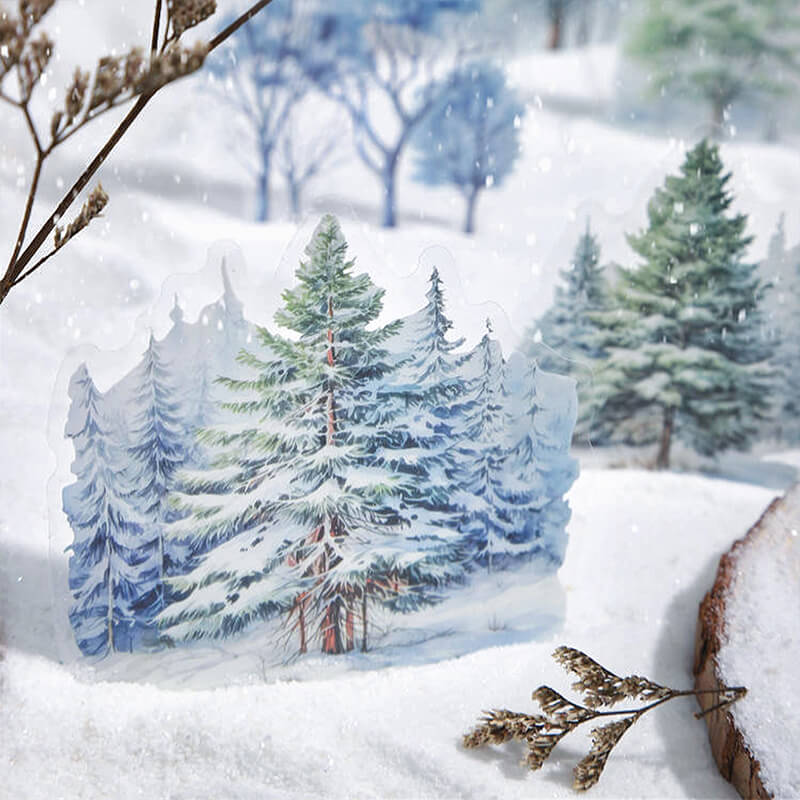 Tree In The Snow Stickers | 20 PCS