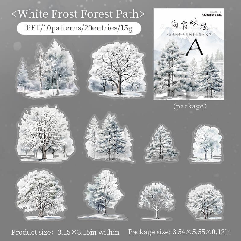 Tree In The Snow Stickers | 20 PCS