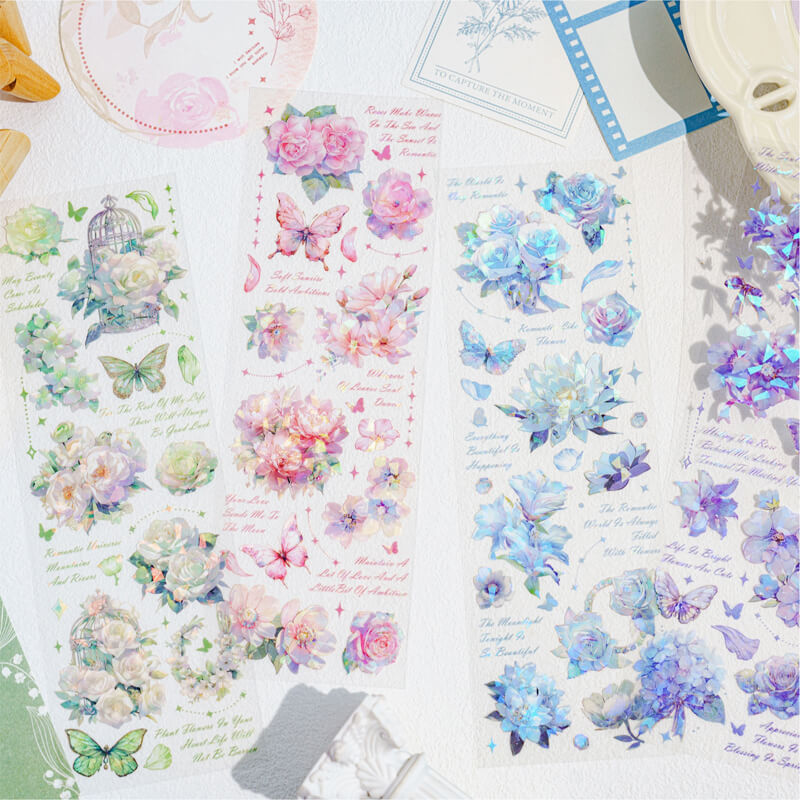 Watercolor Flowers Scrapbook Paper | 28 PCS