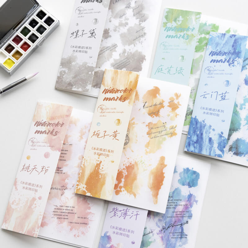 Watercolor Trace Transfer Stickers | 3 Sheets