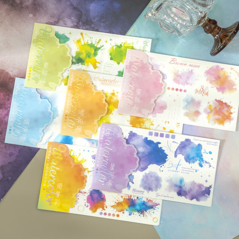 Watercolor Transfer Stickers | 2 PCS