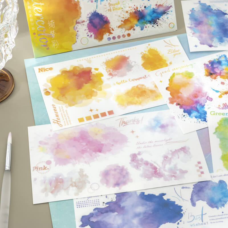 Watercolor Transfer Stickers | 2 PCS