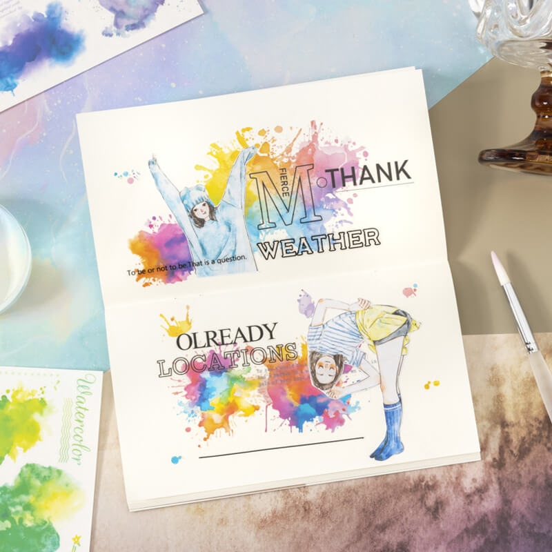 Watercolor Transfer Stickers | 2 PCS