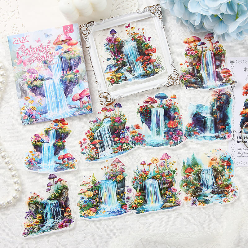 Waterfall Stickers | 10 PCS