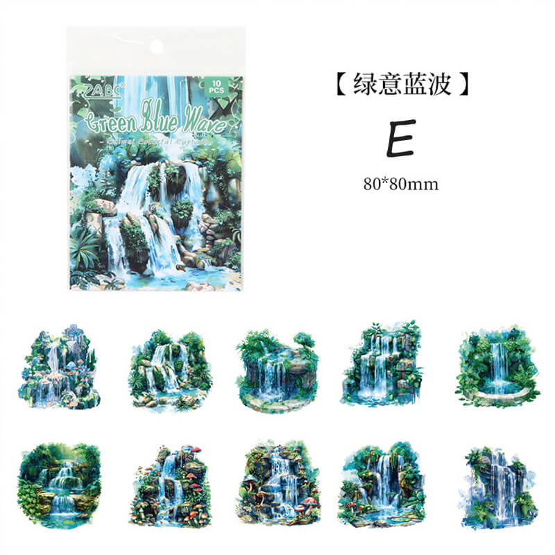 Waterfall Stickers | 10 PCS