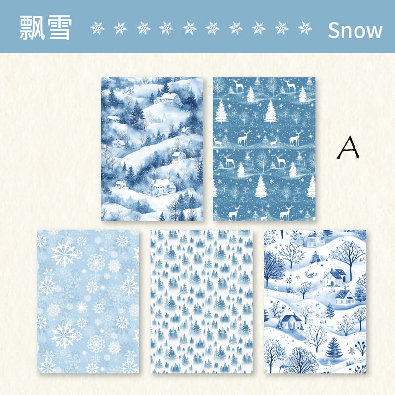 Winter Romance Scrapbooking Paper | 10 PCS