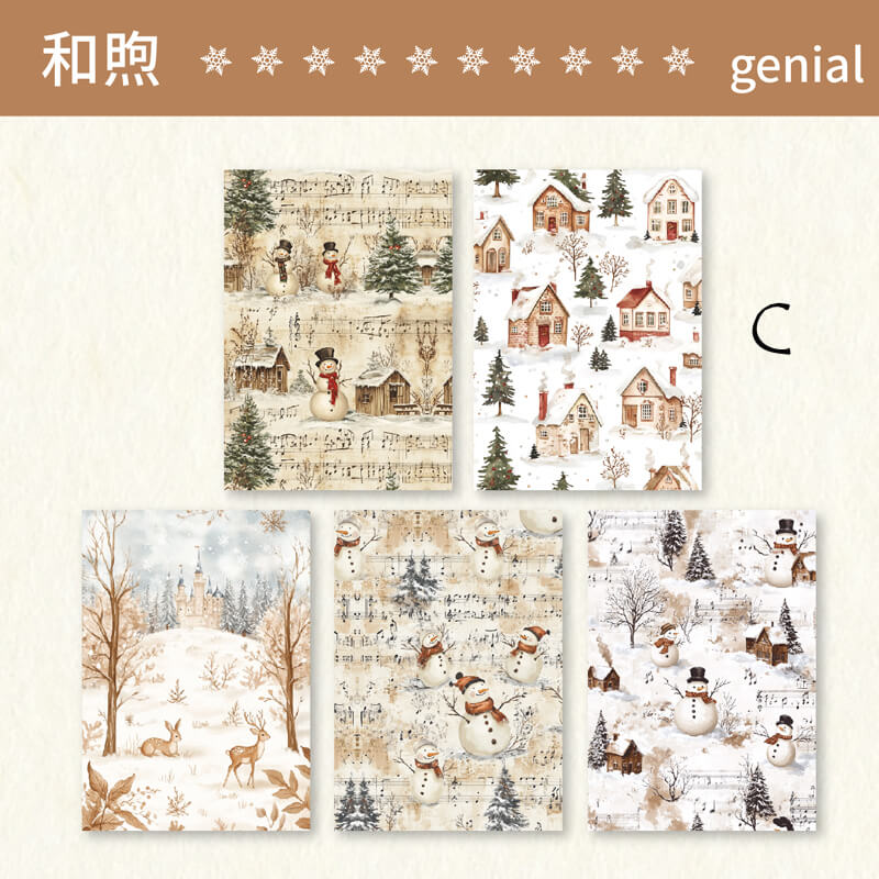 Winter Romance Scrapbooking Paper | 10 PCS