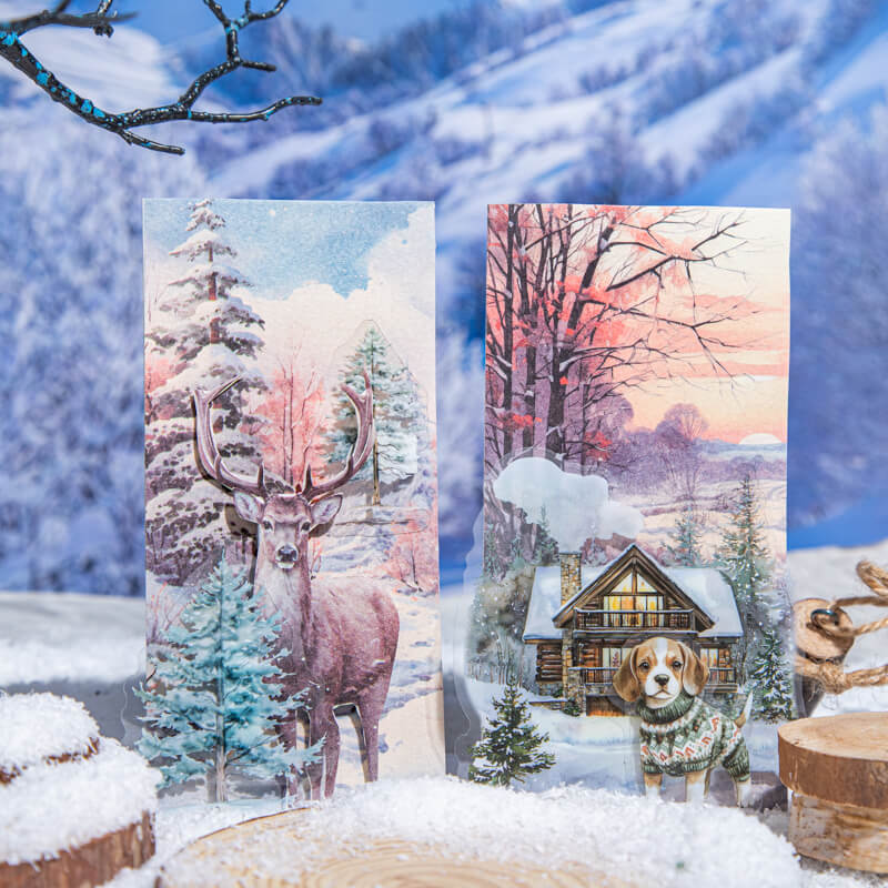 Winter Snow Scene Scrapbooking Paper | 30 PCS