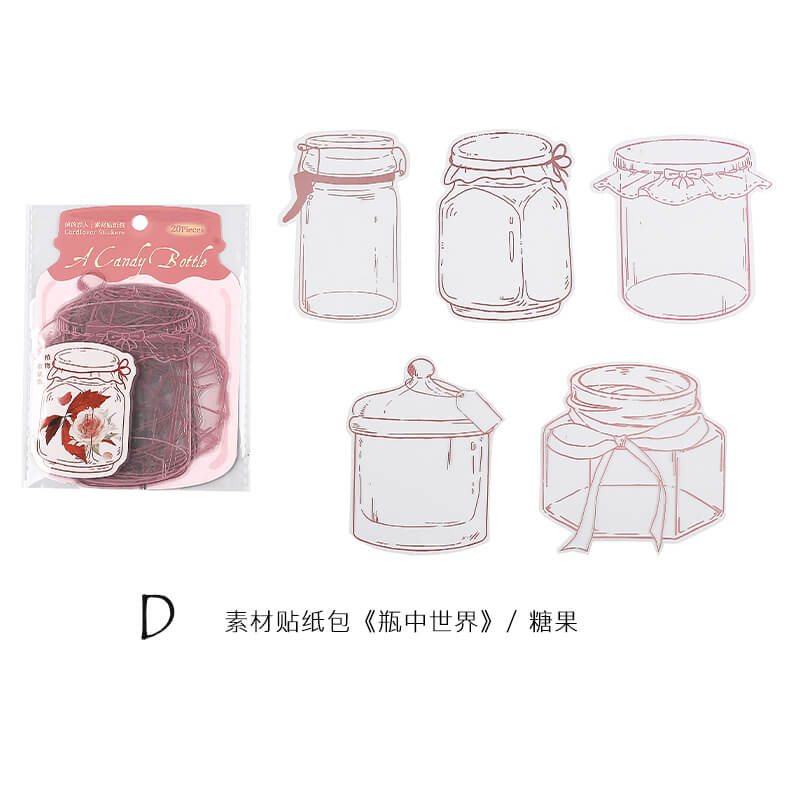 Wishing Bottle Stickers | 20 PCS