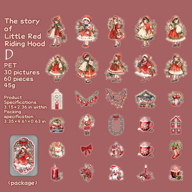 Xmas Box Stickers | 60 PCS